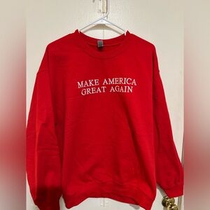 Red Make America Great Again MAGA crewneck sweatshirt